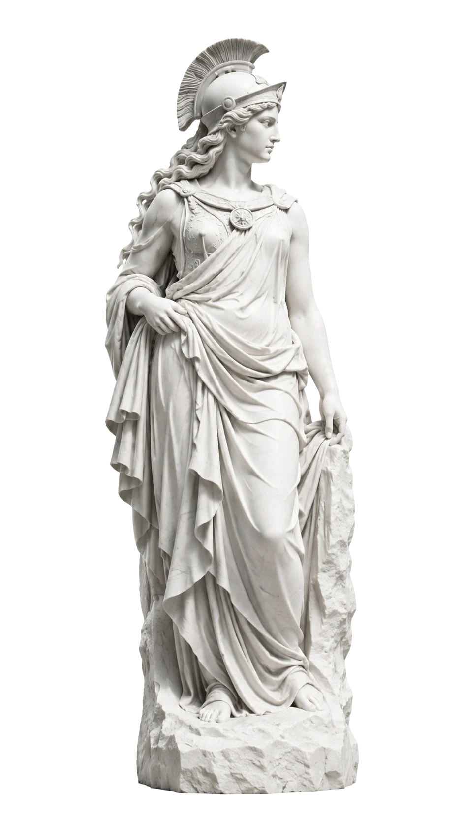 Escultura de Atenea, diosa de la sabiduría y la estrategia